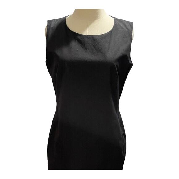 Jil Sander Women's Sleeveless Sheath Dress Black Pin Hole Design Sz Lg/US 8/40 - Picture 2 of 11